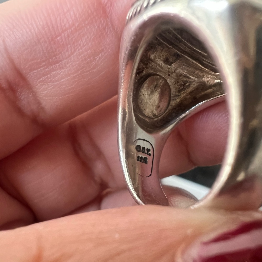 David Yurman diamonds Albion faceted gold ring sz 7 - Picture 11 of 11